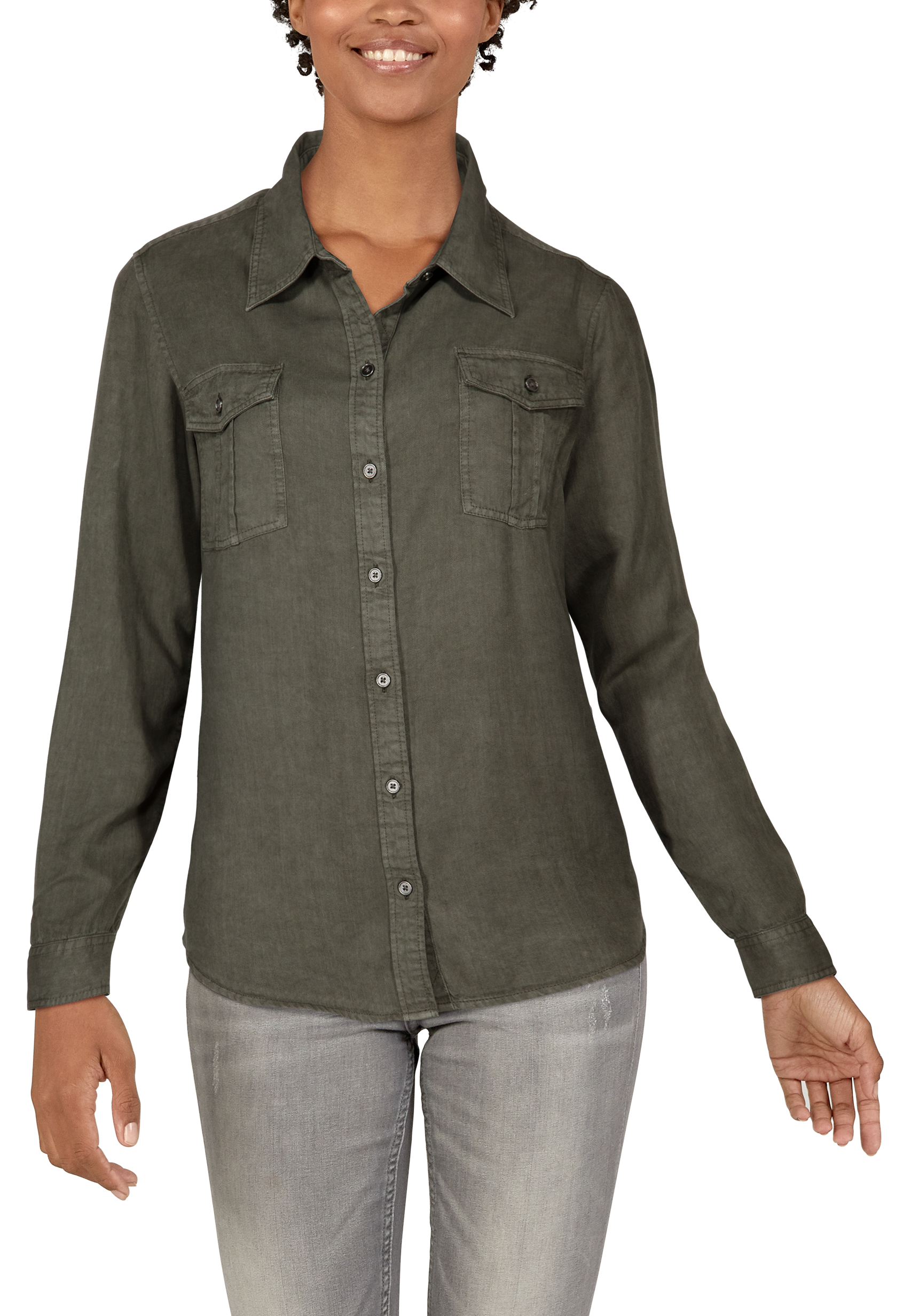 Natural Reflections Long-Sleeve Tencel Utility Shirt for Ladies | Cabela's
